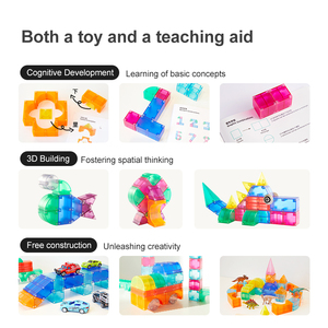 Jouets éducatifs Mideer MD1407 Blocs de construction magnétiques créatifs - 46 pièces Blocs de construction Montessori - Product Image 2