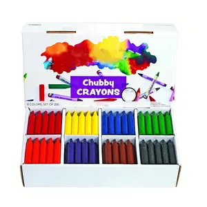 popular new products Set of 200 Rainbow Crayons for kids, classroom supplier