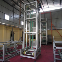 Sistema de Transporte de Cadena de Acero al Carbono Programado por PLC Universal de 380V 50Hz, Línea de Maquinaria Química, Elevador Vertical para Plantas