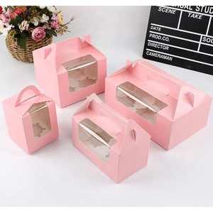 Custom Printed Colors Individual Cupcake Boxes Pink Cupcake Boxes