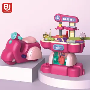 Maison de jeu cosmétique Mini moto 2 en 1 ensemble de beauté jouet coiffeuse jouets de rangement pour filles maquillage