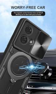 Porte-anneau chaud coques de téléphone pour Motorola <span class=keywords><strong>Moto</strong></span> G14 4G G34 G54 5G Protection de caméra coulissante support de voiture couverture arrière magnétique - Product Image 5