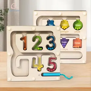 Nouveau numéro magnétique labyrinthe mathématiques couleur tri jouets enfants apprentissage éducatif moteur fin Montessori jouets