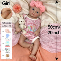 Poupée Reborn en Silicone Intégral de 20 Pouces, Poids Réel, Vente en Gros, Direct Usine, Personnalisable, Idéale pour Jeu Interactif en Famille pour Enfants
