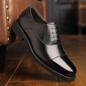 Men's Leather Dress Shoes Black Lace-up Formal Wedding Business <b>Oxfords</b> Size 47 48 49 50 Soft Leather Adult - Product Image 3