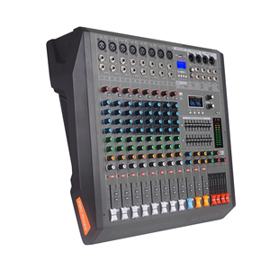Console de mixage audio professionnelle 8 canaux réglable, 8 ohms, 2x500W, double amplificateur avec effets 99DSP pour performances sur scène en direct - Product Image 3