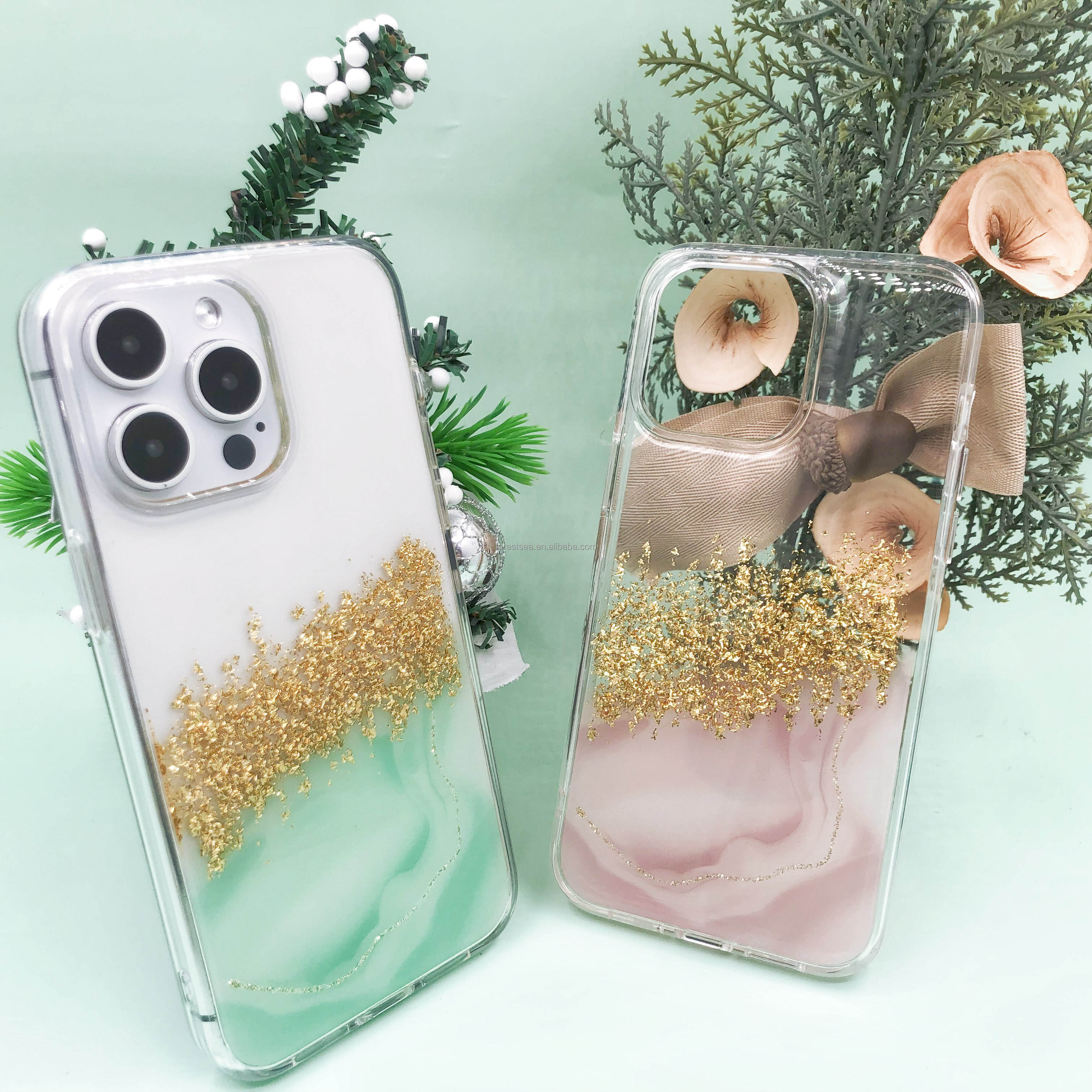 Clear Resin Phone Case 2025 Shockproof Luxury Design - Main Image
