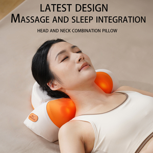 2026 Amazon Bestseller Wärmendes Shiatsu Nacken-Akupressur-Massagekissen Knetender Massagegerät Wärme-Nackenmassagegerät für Reise und Zuhause - Product Image 3