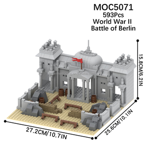 MOC Militaries Scene, El Caída de Berlín, Kit de Construcción de Ladrillos, Modelo de Simulación de Guerras, Juguetes Educativos Creativos DIY para <span class=keywords><strong>Niños</strong></span>, MOC5071 - Product Image 5