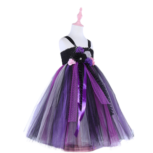 Vestidos tutú para niñas niños vampiro princesa Cosplay disfraces con ala Halloween carnaval fiesta vestido para niñas de 2 a 12 años - Product Image 4