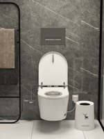 Inodoro Inteligente Moderno Suspendido en la Pared, Juego de Inodoro de Cerámica, Sanitario Inteligente Inodoro para Baño, Inodoro con Sensor Automático