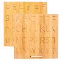 Planche d'écriture en bois pour l'éducation précoce planche de traçage de forme arabe planche de Braille jeu préscolaire jouet cadeau pour enfants
