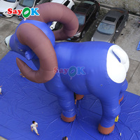Ballon gonflable d'animaux de chèvre de dessin animé de mascotte de chèvre gonflable en plastique pour la fête de zoo