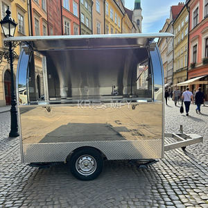 Conteneur de restauration rapide rond de 2,2 m, remorque de concession entièrement équipée, camionnette de café commerciale, chariot à desserts mobile - Product Image 6