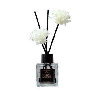 LONGFINE Set de Aromaterapia sin Fuego para el Hogar, Desodorante para Inodoros, Botella de Aromaterapia, Flores Secas de Ratán, Aroma Floral Duradero - Product Image 5