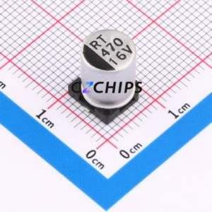 Condensador Electrolítico de Aluminio SMD RT1C471M0810, D8xL10.2mm 470uF 20% 16V 220mA-120Hz - Product Image 1