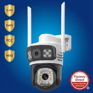 Cámara WiFi Shuzhi de 6MP CMOS para Exteriores, Doble Lente, 2K, Visión Nocturna a Todo Color, Seguridad Inteligente con <span class=keywords><strong>Alerta</strong></span> de Movimiento por IA, IP66, Tarjeta de Memoria de <span class=keywords><strong>2</strong></span> Vías - Product Image 2