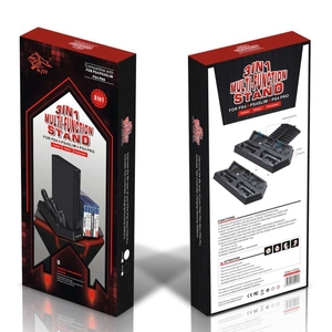 Evrensel Fan soğutma taban braketi çok fonksiyonlu braketi şarj standı dikey İstasyonu standı <span class=keywords><strong>PS4</strong></span> Slim Pro oyun konsolu - Product Image 6