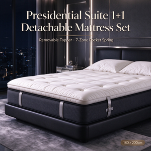 ชุดที่นอนหรูหราแบบถอดได้ 1+1 ชิ้น ระบายอากาศได้ดี รุ่น Presidential Suite <span class=keywords><strong>7</strong></span> โซน พ็อกเก็ตสปริงไฮบริด <span class=keywords><strong>ท็</strong></span><span class=keywords><strong>อป</strong></span><span class=keywords><strong>เปอร์</strong></span>ขนสัตว์คาเมล สำหรับโรงพยาบาล - Product Image 1