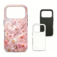 Coque de téléphone portable TuoLi en TPU et PC double couche, anti-jaunissement, vierge, de luxe, pour sublimation 3D, compatible avec les machines d'impression