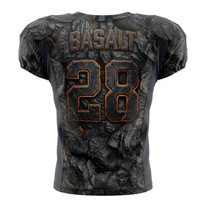 Maillot de football américain personnalisé imprimé numériquement de haute qualité, unisexe, col en V, manches courtes, 100% polyester, maille dégradée aquarelle - Product Image 4