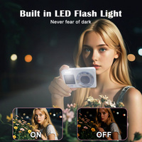 Kamera Video Digital Mini Full HD 1080p 4K HD Layar Ganda Baterai Dapat Dilepas Kamera Digital CCD Zoom 18 untuk Pelajar