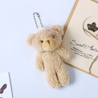 Nouveau porte-clés animal Kawaii Mini porte-clés ours en peluche jouets mignons pendentif voiture porte-clés peluche peluche Kawaii porte-clés en peluche personnalisé