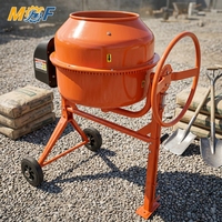 MHF 180L Mini Bétonnière Portable à Pousser à la Main pour Malaxage de Ciment et de Boues pour Travaux Agricoles
