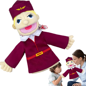 Personalizado suave <span class=keywords><strong>bombero</strong></span> policía personaje mano calcetines marioneta <span class=keywords><strong>de</strong></span> peluche bebé educación mano marionetas juguetes para niños - Product Image 5
