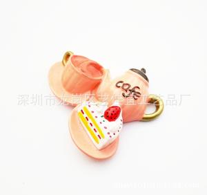 Yijias Nouveaux jouets alimentaires réalistes, pain aux fruits, lait, tasse à café, homard, tomate, huître Réfrigérateur en résine tridimensionnelle M - Product Image 6