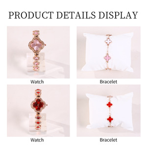 Women's Watch And Bracelet Gift Set Red Rose Gold Luxury Valentine'S Day Birthday <b>Present</b> For Girlfriend <b>Best</b> <b>Friend</b> - Product Image 4