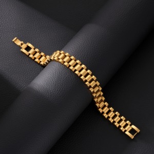 Design de mode Laiton Plaqué Or et Ruban Chaîne Bracelet Affaires Étanche Bijoux Montre Bracelet Bracelet - Product Image 2