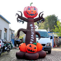 Modèle de citrouille gonflable sur le thème d'Halloween 2024 avec LED, modèle de dessin animé gonflable d'Halloween personnalisé, Ghostbusters gonflables à vendre