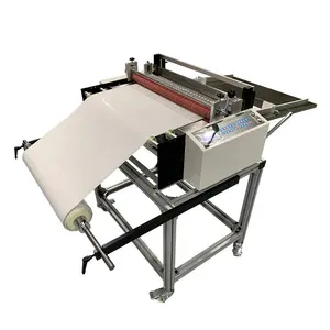 QK-600 Kertas Kulit Sapi Otomatis PVC PET Gelembung Udara Logam Film Roll To Sheet Cutter Harga Mesin Pemotong