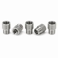 Adaptateur hexagonal sur mesure en acier inoxydable 304, usiné CNC, haute pression BSPP/BSPT 3000 PSI, filetage mâle-femelle 1/2 et 3/4 pouces