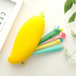Étui à crayons en silicone Longcheng en forme de mangue, grande capacité, adorable porte-stylos pour enfants, fournitures scolaires - Product Image 1