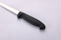 Couteau professionnel long en acier inoxydable de 11 pouces, écologique, pour droitier, à lame fine, pour trancher le jambon, le saumon et la viande rôtie, antidérapant
