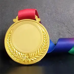 Vente chaude coulée en alliage de zinc en métal blanc stock sport trophée personnalisé de sports de course médailles