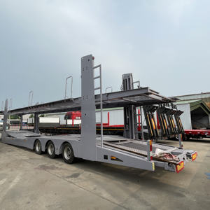 รถพ่วงบรรทุกขนาดใหญ่ 3 เพลา 8 ตู้ ยี่ห้อ Nice Price Steel พร้อมล้อเหล็กสำหรับขนส่งรถยนต์ ผลิตโดยผู้ผลิตรถพ่วง - Product Image 4