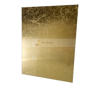 Lámina de Acero Inoxidable con Grabado Espejo Color Dorado EX760, Grabado 8k, para Cabina de Ascensor y Puerta de Ascensor - Product Image 2