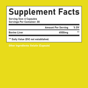 Hot Sale Grass-Fed Capsules with Bovine Liver Strengthen Immunity Grow Build Energy Mood Support Stronger Thicker Hair Capsules - Product Image 2