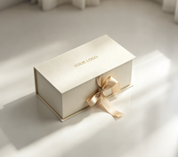 Emballage cadeau d'invitation en carton élégant et luxueux pliable haut de gamme avec fermeture magnétique et logo