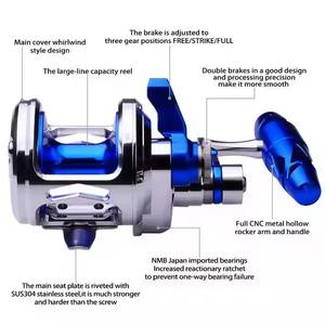 オールメタル 9+1BB CNC加工 ボートフィッシング ドラムリール <span class=keywords><strong>2</strong></span>スピード 最大ドラグ力88LB 深海ソルトウォータートローリング＆ジギング用 - Product Image 5