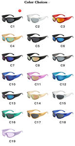 Y2K Millennial Ciclismo Gafas deportivas Moda <span class=keywords><strong>Steam</strong></span> Punk Estilo Gafas de sol UV400 Protección Nuevo Cross-Border Negro Blanco Oro - Product Image 5