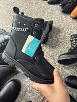 Bottes d'Automne Abordables pour Enfants, Chaussures en Cuir à Semelle Souple, Modèles Mixtes, Chaussures d'École Noires, Vente en Gros