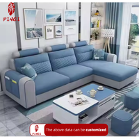 Ventes Directes d'Usine Canapé d'Angle Trois Places en Tissu Déhoussable et Lavable Style Moderne et Simple pour Salon