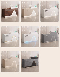 เคาน์เตอร์บาร์ขนาดเล็ก เคาน์เตอร์ต้อนรับ เคาน์เตอร์แคชเชียร์ ร้านเสื้อผ้าสไตล์โมเดิร์นมินิมอล ร้านชานม เคาน์เตอร์ร้านเสริมสวย - Product Image 3