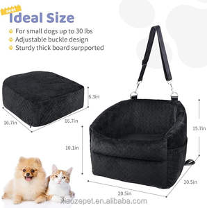 Fashion Washable Dog Booster Seat Kleiner Hund Autos itz Reise bett Aufbewahrung tasche Sicherheits gurt für Haustiere 30 Pfund Hunde bett - Product Image 3
