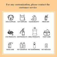 Nettoyant de gouttes d'oreille pour animaux de compagnie de marque privée 100ml pour chat chien réduit les odeurs d'oreille nettoyage et lavage d'oreille de tuyau dégradable pour enlever la cire