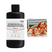 Lilin merah Resin fotosensitif Resin baik untuk detail permukaan halus 405nm cahaya menyembuhkan Resin perhiasan kerajinan